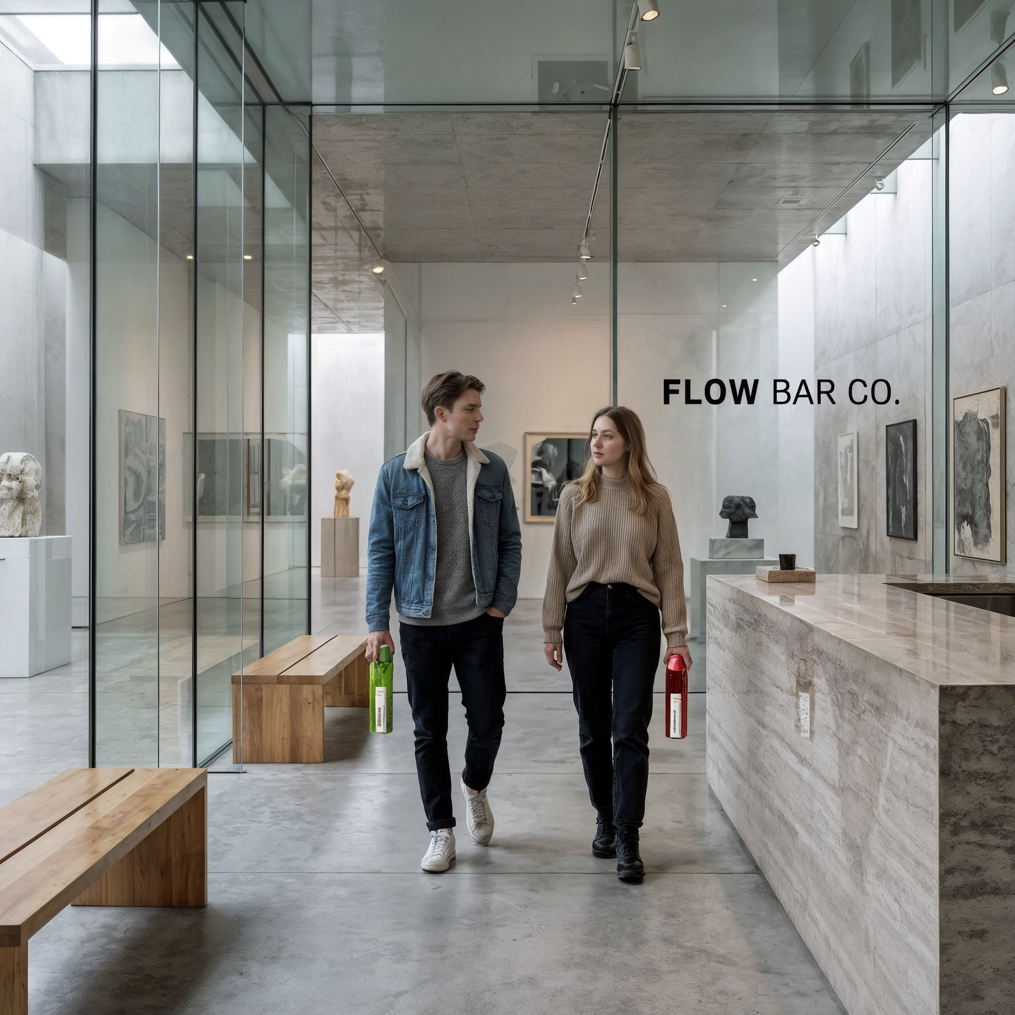 Flow Bar Co. — brand mark and icon, isolated on neutral ground