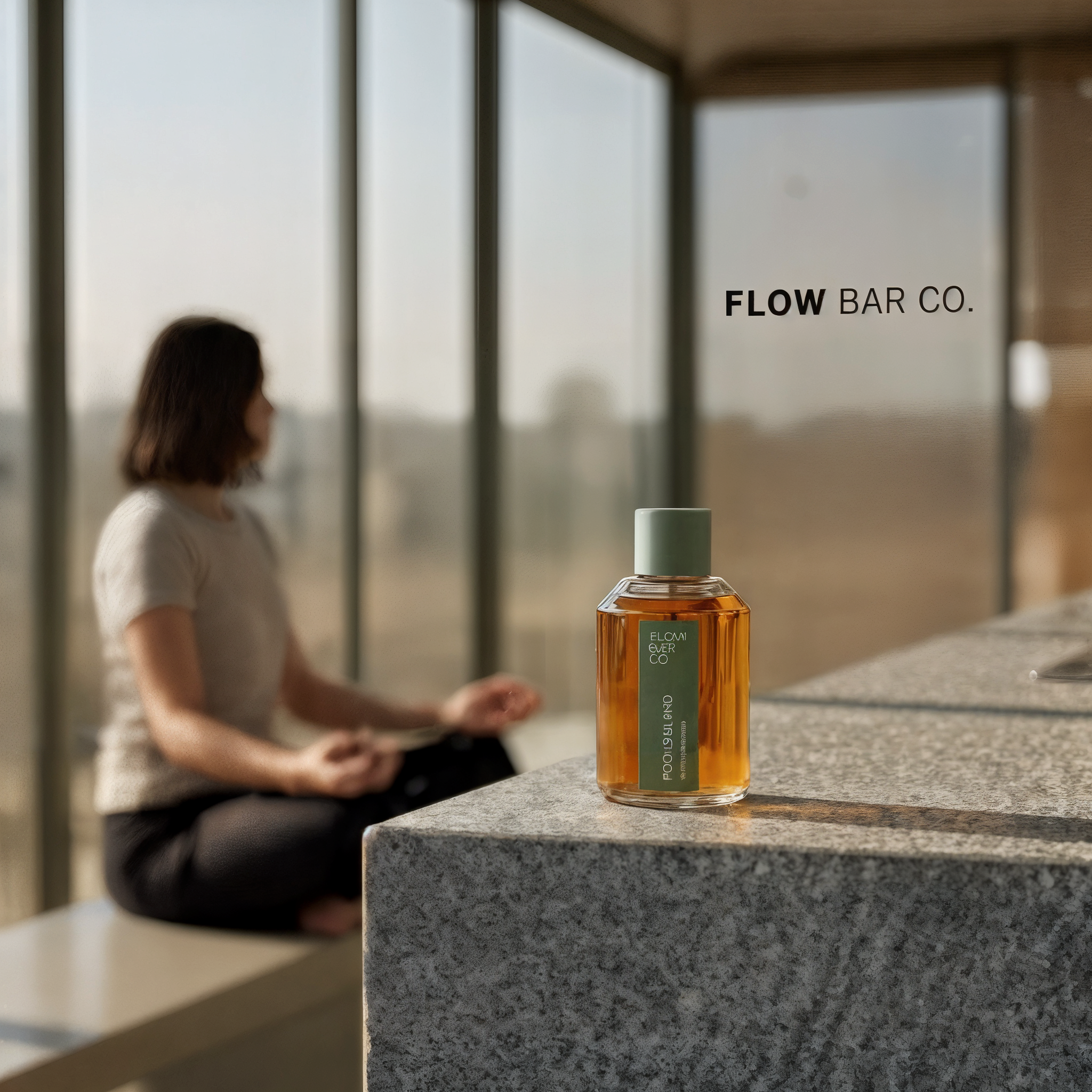 Flow Bar Co. — hand selecting from wellness shot bottle collection